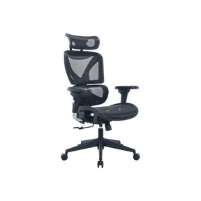 Scaun birou RANDY, negru, stofa/plasa, 77x70x118/128 cm