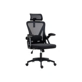Scaun birou RENOVA, negru, stofa/plasa, 62x60x106/115 cm