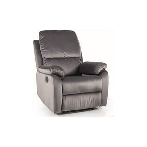 Fotoliu recliner SPENCER 1, stofa catifelata gri, 80x94x101 cm