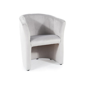 Fotoliu fix TM-1, stofa catifelata gri deschis, 67x60x76 cm
