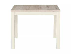 Masuta FROST L2, stejar alpin/alb, PAL/metal, 60x60x48 cm