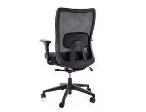 Scaun de birou Q-724, negru, stofa clasica/plasa, 62x49x95/105 cm