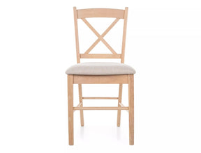 Scaun CD-56, bej deschis/stejar, stofa clasica/lemn, 43x45x85 cm