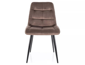 Scaun CHIC, cappuccino - Bluvel 38, stofa catifelata/metal, 50x43x88 cm