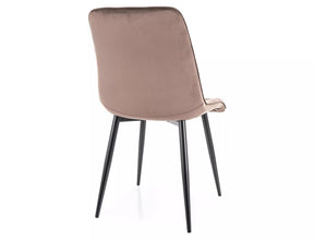 Scaun CHIC, cappuccino - Bluvel 38, stofa catifelata/metal, 50x43x88 cm