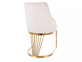 Scaun ALURE, bej deschis - Bluvel 22, stofa catifelata/metal, 52x48x89 cm
