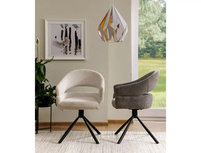 Scaun BORGO, gri - Raven 18, stofa clasica/metal, 58x45x87 cm