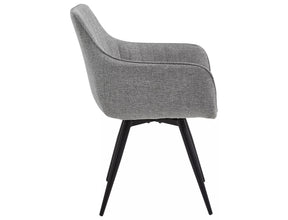 Scaun BALLO, bej deschis/negru, stofa clasica/metal, 56x45x84 cm