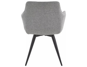 Scaun BALLO, bej deschis/negru, stofa clasica/metal, 56x45x84 cm