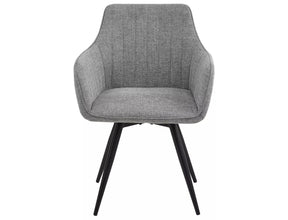 Scaun BALLO, bej deschis/negru, stofa clasica/metal, 56x45x84 cm