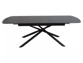 Masa extensibila VECTOR, negru mat cu efect de marmura, ceramica/metal, 180/220x90x76 cm