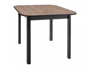 Masa extensibila DANTE II, stejar artisan/negru, PAL laminat, 90/130x90x75 cm