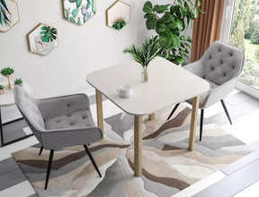 Masa extensibila DANTE II, casmir/stejar, PAL laminat, 90/130x90x75 cm