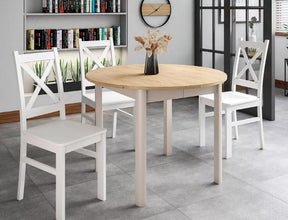 Masa extensibila DANTE, stejar/casmir, PAL laminat, 102/144x102x75 cm