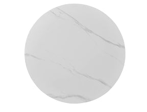 Masa IDEAL, alb cu efect de marmura/negru, 100x100x76 cm