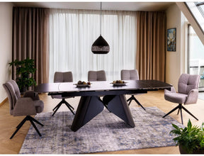 Scaun WING, gri - Brego 07, stofa clasica/metal, 66x45x90 cm