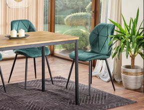 Scaun RICK, verde inchis - Bluvel 78, stofa catifelata/metal, 48x41x86 cm
