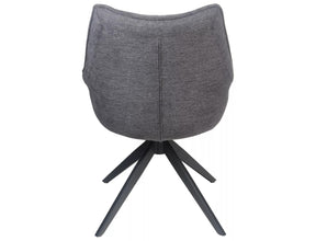 Scaun CODA, gri inchis - Brego 18, stofa clasica/metal, 56x46x91 cm