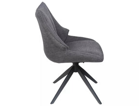 Scaun CODA, gri inchis - Brego 18, stofa clasica/metal, 56x46x91 cm