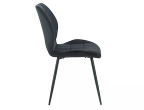Scaun JAKE, negru - Bluvel 19, stofa catifelata/metal, 48x41x86 cm