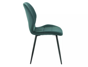 Scaun JAKE, verde - Bluvel 78/negru, stofa catifelata/metal, 48x41x86 cm