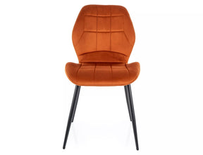 Scaun JAKE, scortisoara - Bluvel 4215/negru, stofa catifelata/metal, 48x41x86 cm