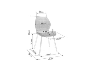 Scaun RICK, negru - Bluvel 19, stofa catifelata/metal, 48x41x86 cm