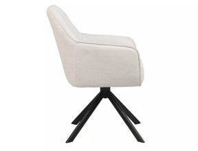 Scaun NOTTI, bej deschis/negru, stofa clasica/metal, 55x45x83 cm