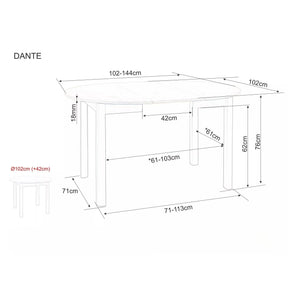 Masa extensibila DETROIT OCN-39433, stejar artisan/negru mat