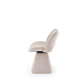 Scaun rotativ K613, stofa clasica bej, 53x60x87 cm