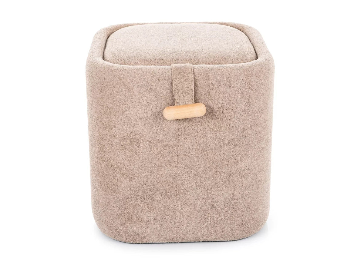 Taburet NAP, bej, stofa clasica, 37x37x38 cm