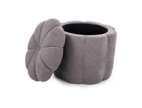 Taburet TUP, gri, stofa clasica, 45x45x40 cm
