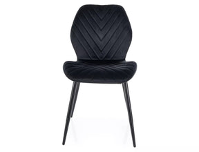 Scaun MIKE, negru - Bluvel 19/negru, stofa catifelata/metal, 48x41x86 cm