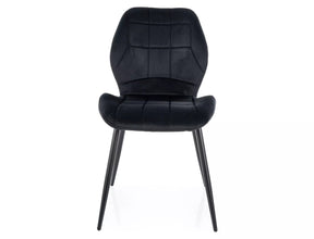 Scaun JAKE, negru - Bluvel 19, stofa catifelata/metal, 48x41x86 cm