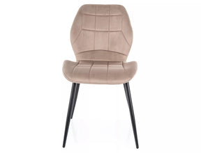 Scaun JAKE, bej inchis - Bluvel 40/negru, stofa catifelata/metal, 48x41x86 cm