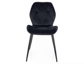 Scaun RICK, negru - Bluvel 19, stofa catifelata/metal, 48x41x86 cm
