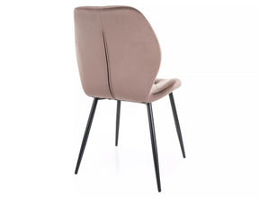 Scaun RICK, cappuccino - Bluvel 38, stofa catifelata/metal, 48x41x86 cm