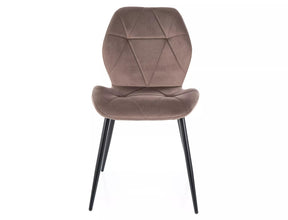 Scaun RICK, cappuccino - Bluvel 38, stofa catifelata/metal, 48x41x86 cm