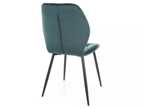 Scaun RICK, verde inchis - Bluvel 78, stofa catifelata/metal, 48x41x86 cm