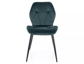 Scaun RICK, verde inchis - Bluvel 78, stofa catifelata/metal, 48x41x86 cm