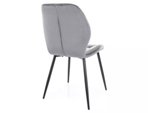 Scaun RICK, gri - Bluvel 14, stofa catifelata/metal, 48x41x86 cm