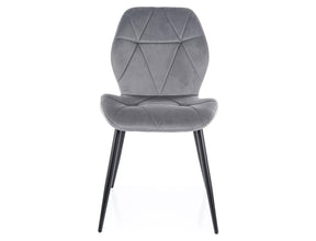 Scaun RICK, gri - Bluvel 14, stofa catifelata/metal, 48x41x86 cm