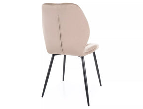 Scaun RICK, bej - Bluvel 40, stofa catifelata/metal, 48x41x86 cm
