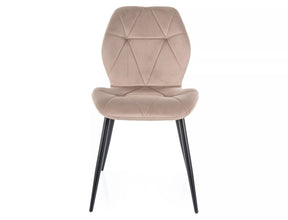 Scaun RICK, bej - Bluvel 40, stofa catifelata/metal, 48x41x86 cm