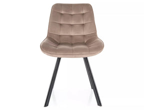 Scaun MONTI, bej inchis - Bluvel 40, stofa catifelata/metal, 51x44x88 cm