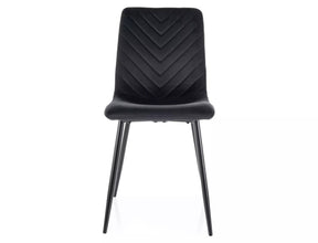 Scaun DAREN, negru - Bluvel 19, stofa catifelata/metal, 45x39x91 cm