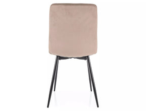 Scaun DAREN, bej inchis - Bluvel 40, stofa catifelata/metal, 45x39x91 cm