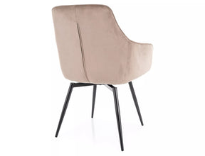 Scaun SERVIO, bej inchis - Bluvel 40, stofa catifelata/metal, 55x45x88 cm