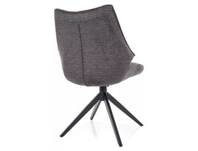 Scaun CODA, gri inchis - Brego 18, stofa clasica/metal, 56x46x91 cm