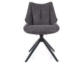 Scaun CODA, gri inchis - Brego 18, stofa clasica/metal, 56x46x91 cm